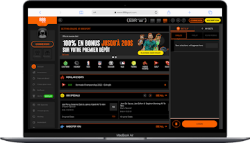 Page d'accueil du site 888sport
