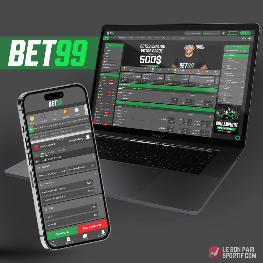 Test Bet99 Canada : le site web sur téléphone et ordinateur portable