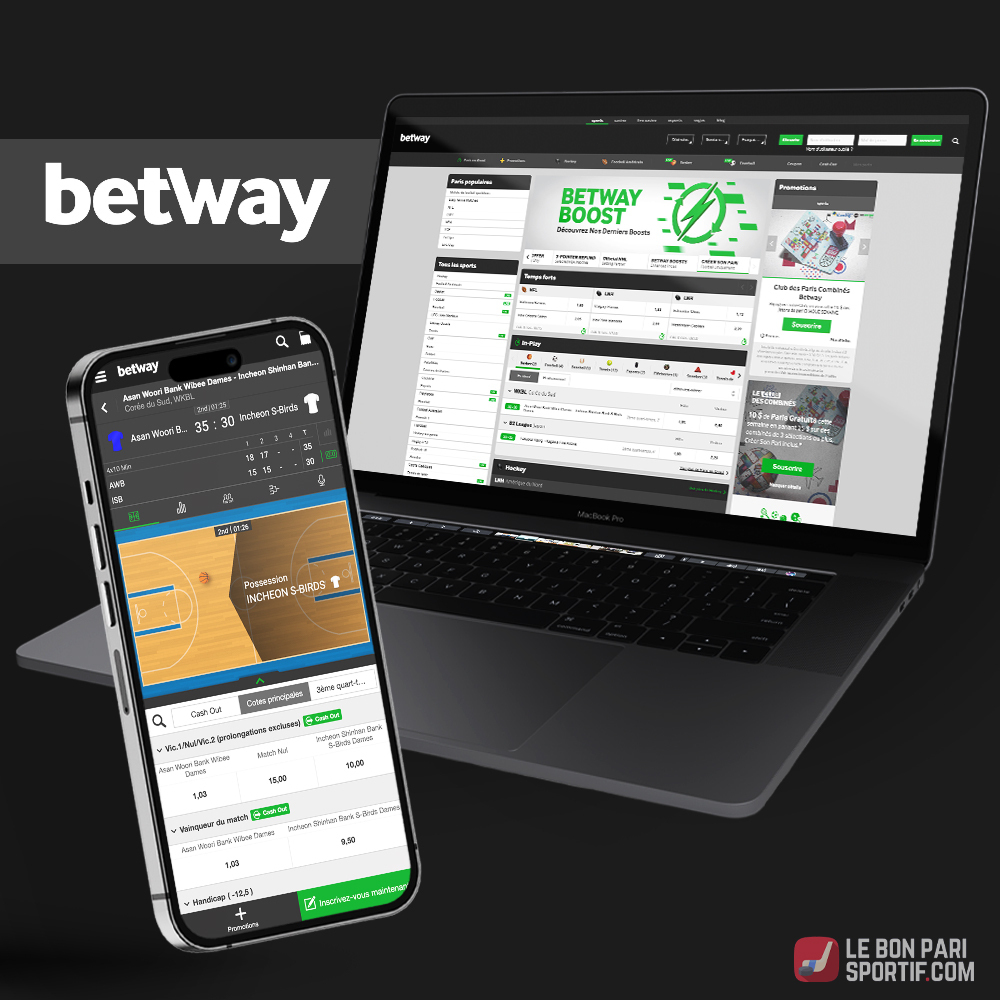 Test Betway Canada : le site web sur téléphone et ordinateur portable