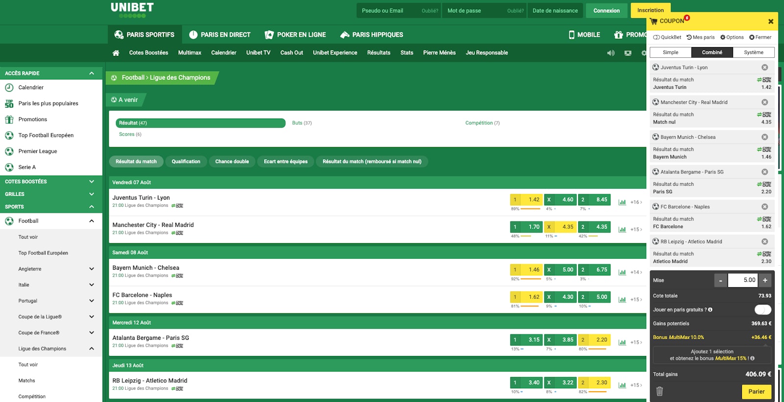 Combines boostés foot unibet, facile d'utilisation grâce à son organisation par ordre alphabétique