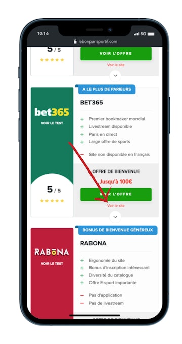 Comment télécharger un raccourci web ? - étape 1