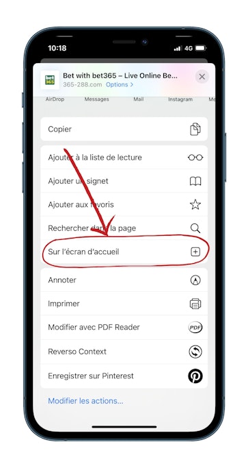 Comment télécharger un raccourci web ? - étape 3