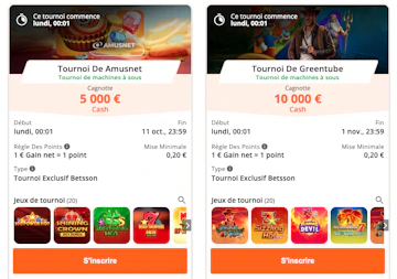 Betsson be tournois