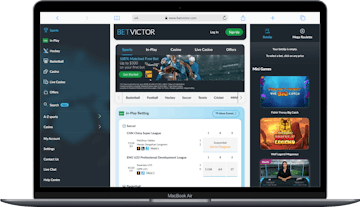 Page d'accueil du site BetVictor