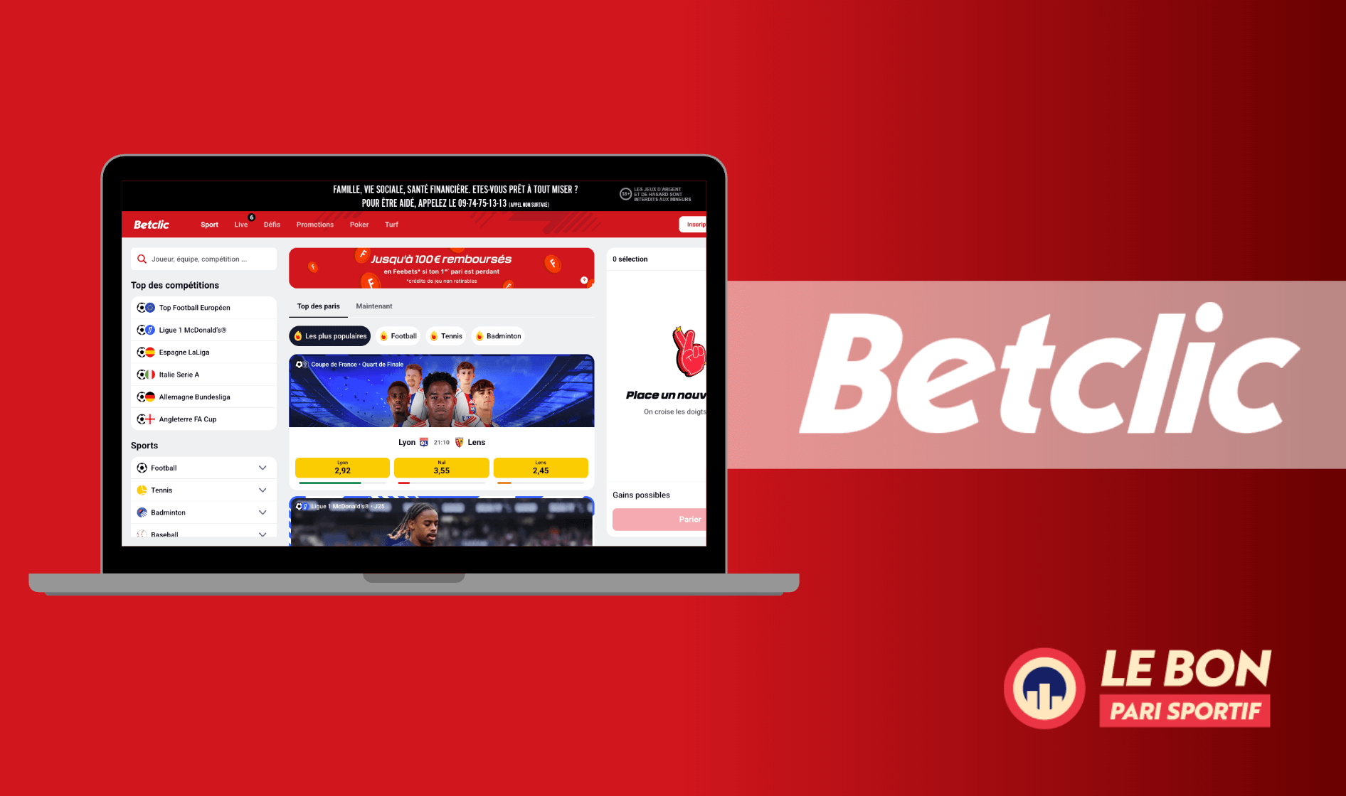 Bonus de bienvenue betclic