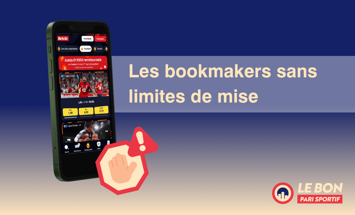 Bookmakers sans limites de mises