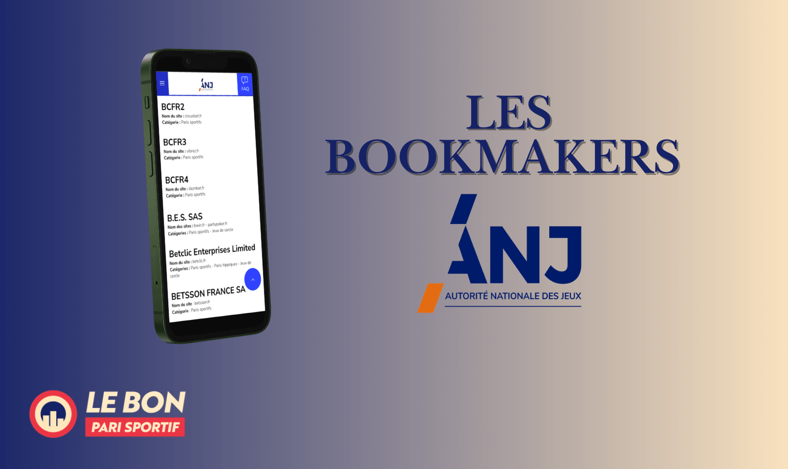 Les bookmakers anj