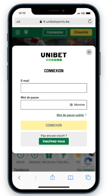 Livechat unibet mobile etape 1