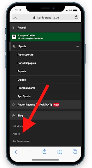 Livechat unibet mobile etape 2