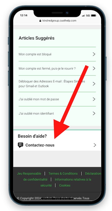 Livechat unibet mobile etape 3